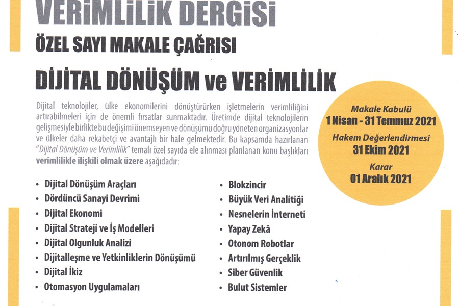 DİJİTAL DÖNÜŞÜM ve VERİMLİLİK